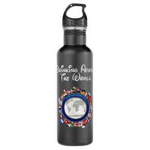 Drinking Around the World Adult Vacation Gift Shir Stainless Steel Water Bottle