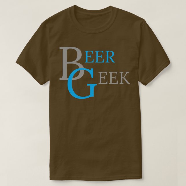 DRINKING BEER GEEK T-Shirt (Design Front)