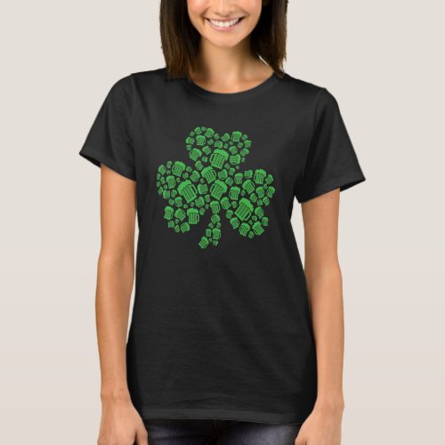 Drinking Beer Irish C  St Patrick S Day Green Sham T_Shirt
