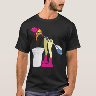 Drinking Bird black labs boston terrier T-Shirt
