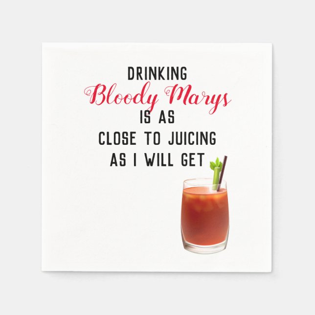 Drinking Bloody Marys Napkins (Front)