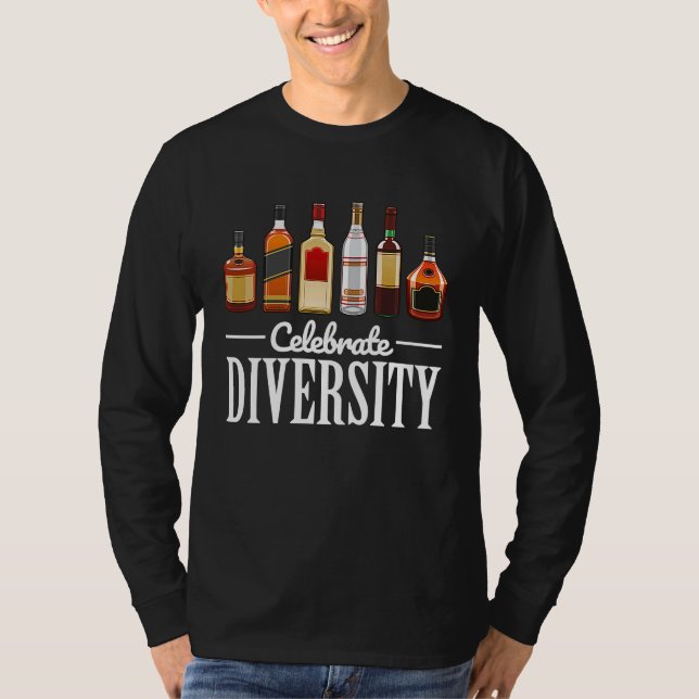 Drinking  Celebrate Diversity  for Bartender T-Shirt (Front)
