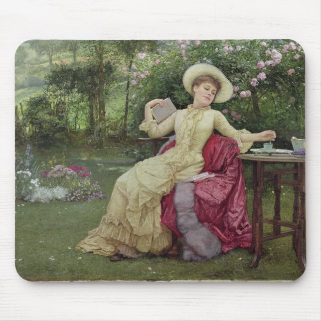 Drinking Coffee and Reading in the Garden (w/c on Mouse Pad (Front)