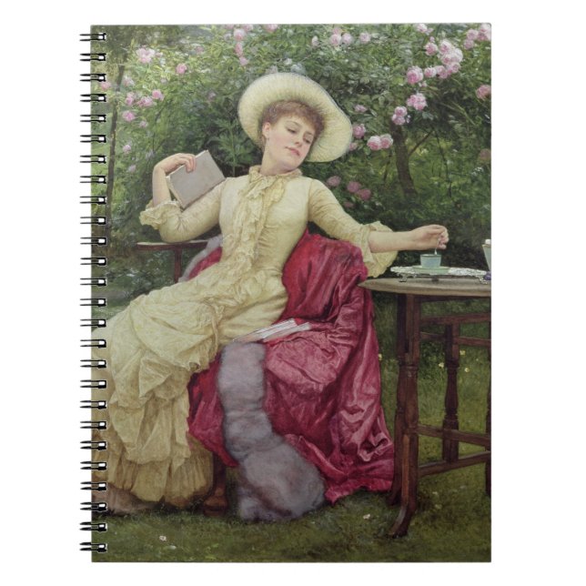 Drinking Coffee and Reading in the Garden (w/c on Notebook (Front)