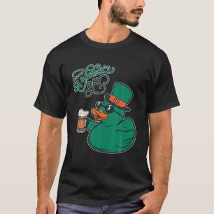 Drinking Duck St Patricks Day Rubber Duck Beer Ire T-Shirt