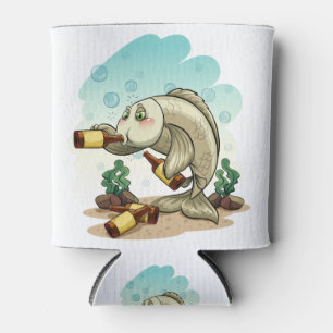 Drinking fish can cooler