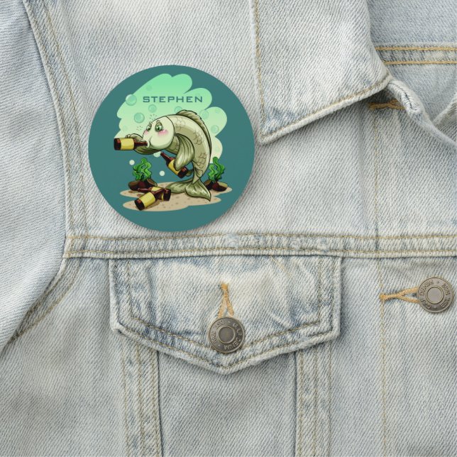 Drinking Fish custom name Name Tag (In Situ)