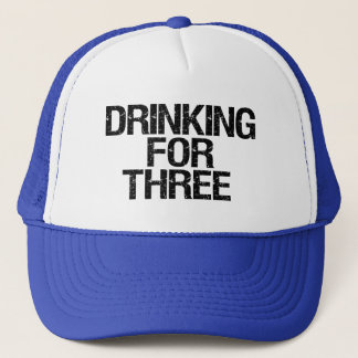 Drinking For Three funny Dad to be hat