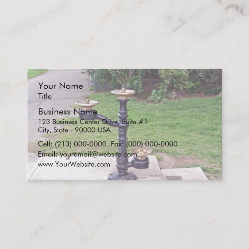 Drinking fountain business card template
