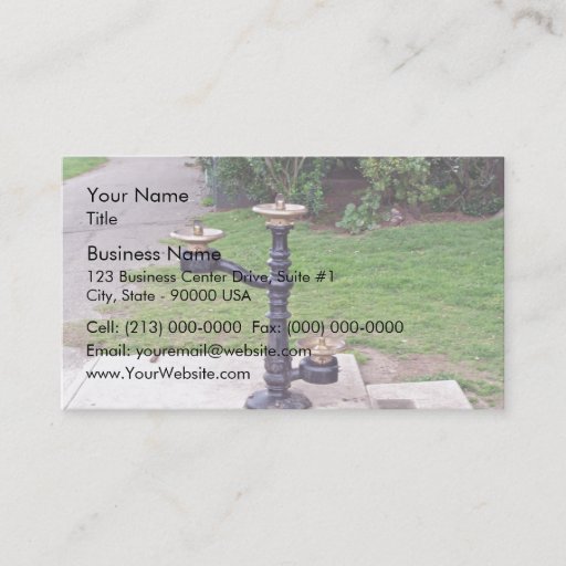 Customizable Drinking fountain business card template