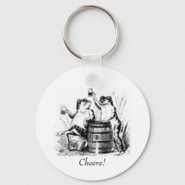 Drinking Frogs-Cheers! Keychain (Front)