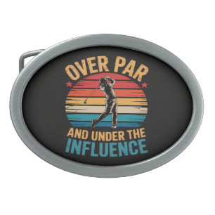 Drinking Funny Golfing Belt Buckle