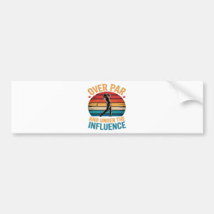 Drinking Funny Golfing Bumper Sticker