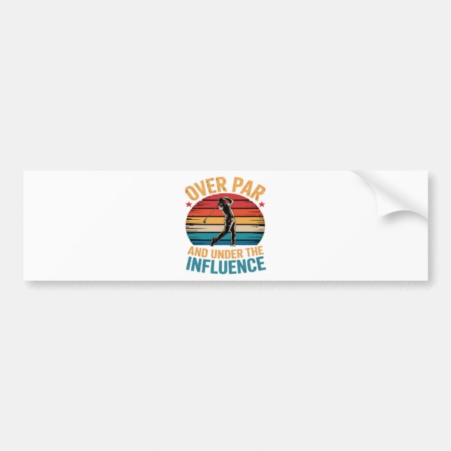 Drinking Funny Golfing Bumper Sticker (Front)