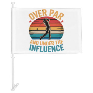 Drinking Funny Golfing Car Flag