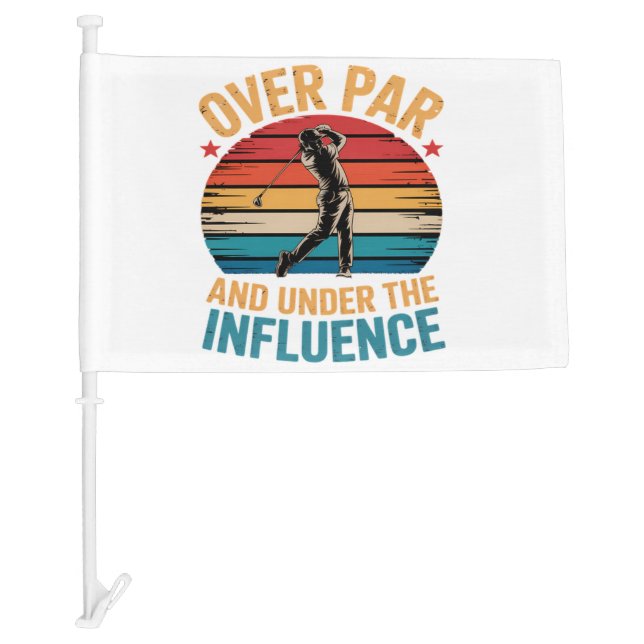 Drinking Funny Golfing Car Flag (Front)