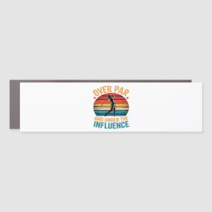 Drinking Funny Golfing Car Magnet