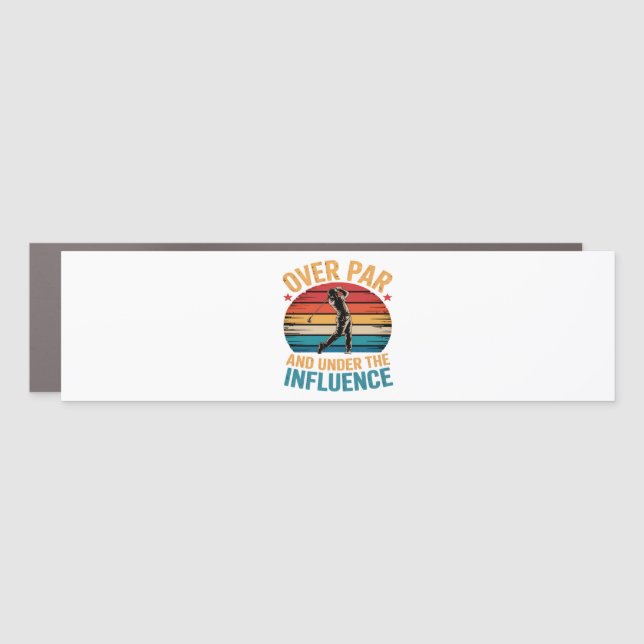 Drinking Funny Golfing Car Magnet (Front)
