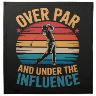 Drinking Funny Golfing Cloth Napkin