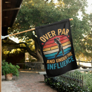 Drinking Funny Golfing House Flag