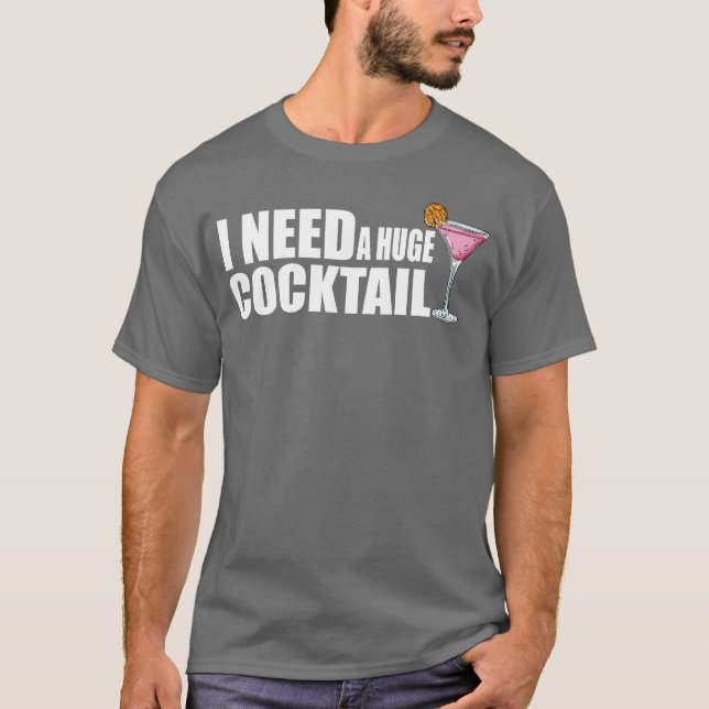 drinking funny huge cocktail adult humor family T-Shirt (Front)