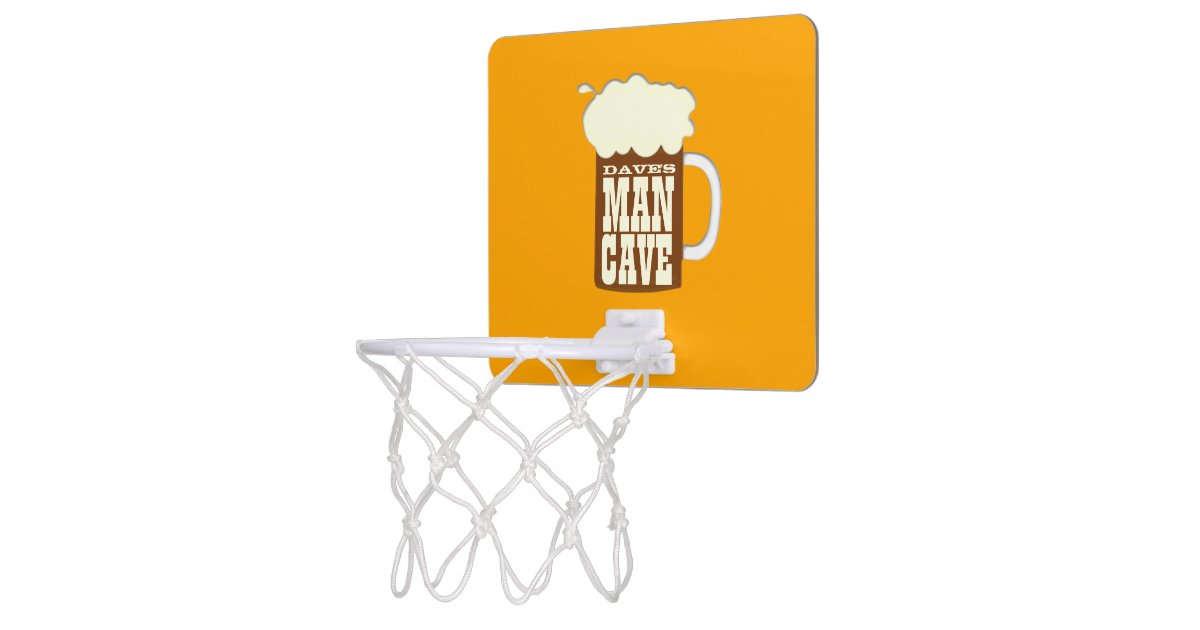 Drinking Games Man Cave Custom Mini Basketball Hoop Zazzle Com