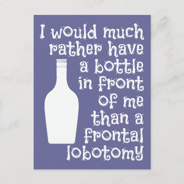 Drinking humor custom color postcard (Front)