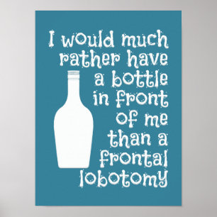 Drinking humor custom color poster