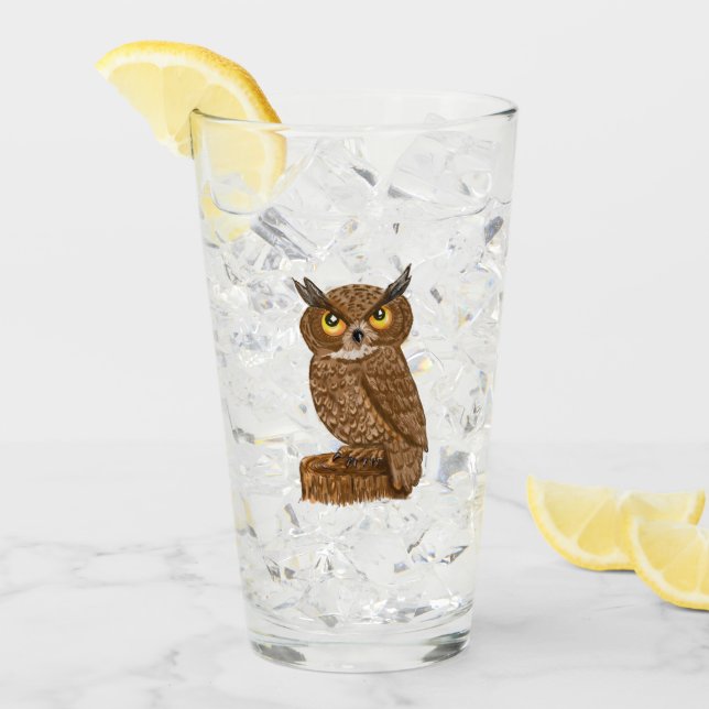 Drinking humor Owl glassware Glass (Front Ice)