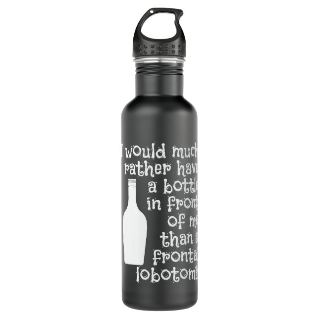 Drinking Humor Stainless Steel Water Bottle (Front)