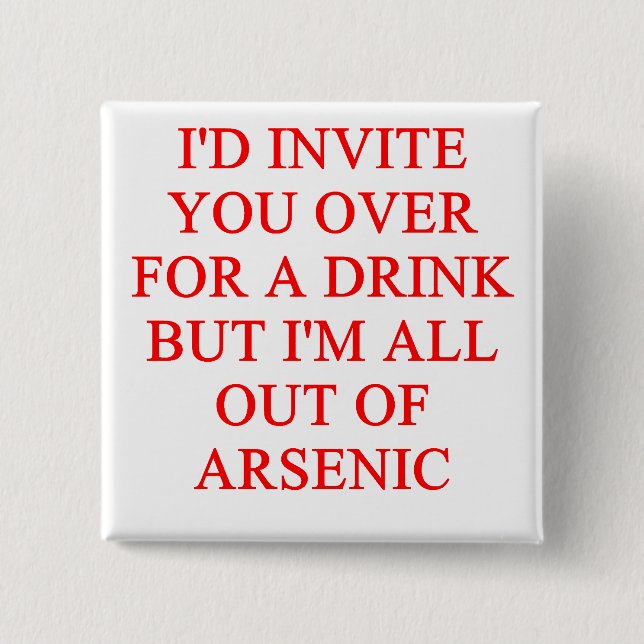 drinking joke pinback button (Front)