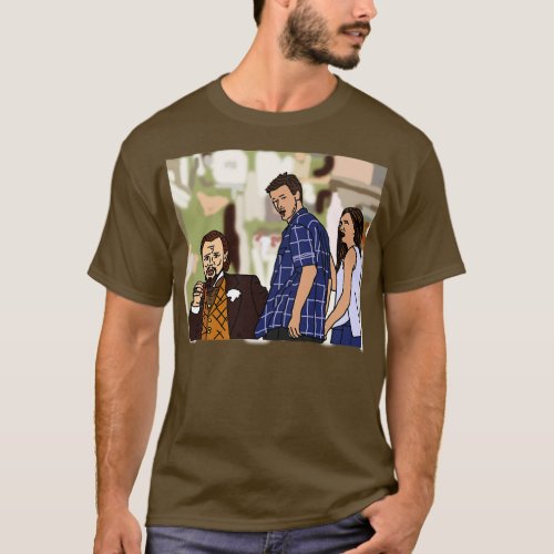 Drinking Leo and Distracted Boyfriend Meme T_Shirt