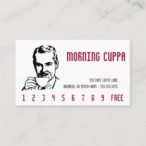 Customizable Line Art Morning Cuppa Business Card Templates