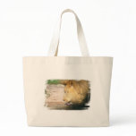 Drinking Lion Canvas Bag