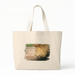 Drinking Lion Canvas Bag