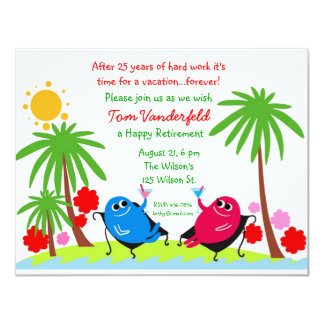 Drinking On The Beach Retirement Party Invitation Drinking On The Beach Retirement Party Invitation