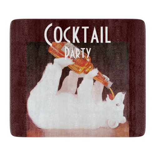 DRINKING POLAR BEER FLASK Cocktail Party Cutting Board