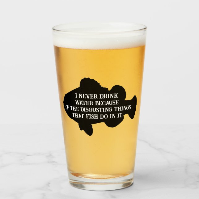 Drinking Quotes Glass Beer Mug (Front Filled)