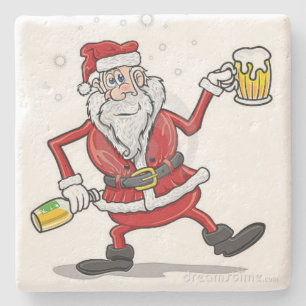 "DRINKING SANTA" COASTER