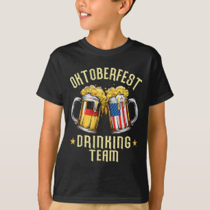Drinking Team Beer Mugs American German Adults T-Shirt