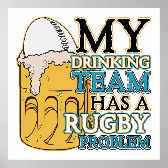 Drinking Team Rugby Poster