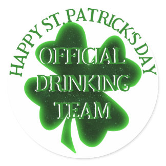 Drinking Team St. Patrick's Day Classic Round Sticker