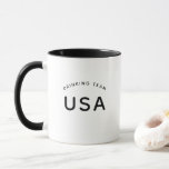 Drinking Team USA Fun Modern Cool Mug<br><div class="desc">Cool and funny coffee mug saying "DRINKING TEAM USA" in modern typography on the two-toned coffee mug.Perfect gift for that patriotic boy-friend of yours. Available in many more interior colors.</div>