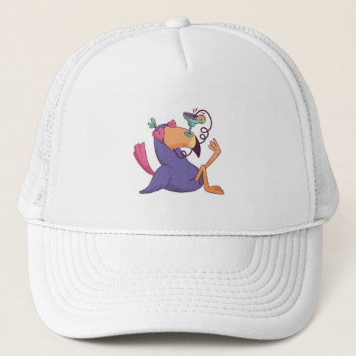 Drinking toucan trucker hat