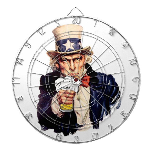 Drinking Uncle Sam Dart Board (Front)