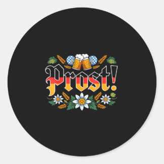 Drinking vintage german prost men women classic round sticker