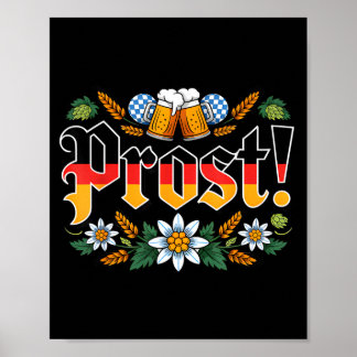 Drinking vintage german prost men women poster
