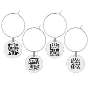Drinking Wine Funny Hostess Housewarming Gift Wine Charm