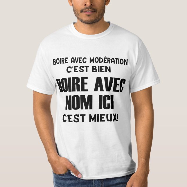drinking with moderation is good drinking with nam T-Shirt (Front)