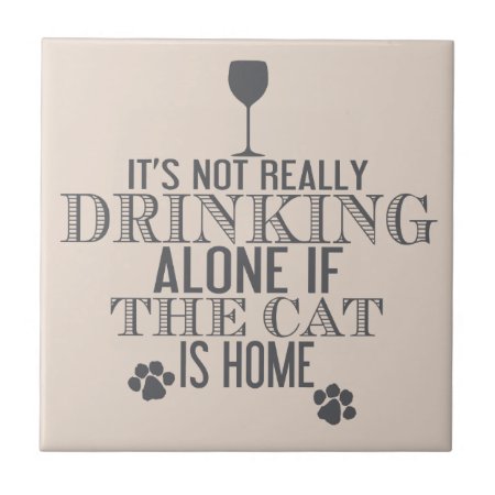 Drinking With The Cat | Funny Coaster